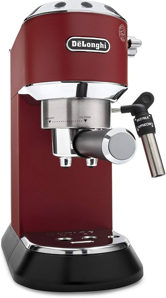 DeLonghi America, Inc EC685R Dedica Deluxe 15-Bar Pump Espresso Machine, Red | Amazon (US)
