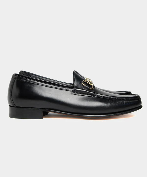 Yuketen Moc Ischia Horsebit Loafer in Black | Todd Snyder