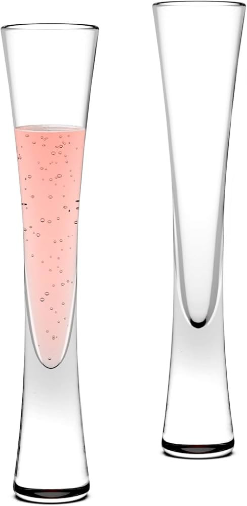 2er Set 145ml Glas Sektkelche, Sektgläser Kristall, Champagnergläser, Proseccoflöten, Handgefe... | Amazon (DE)