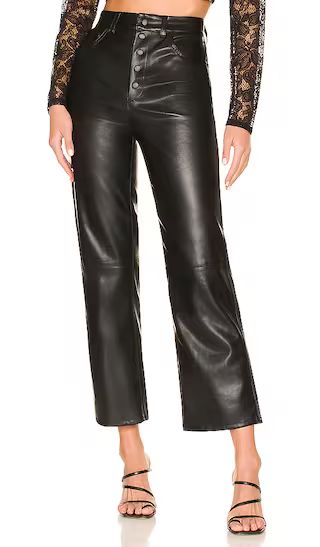 BLANKNYC Faux Leather Straight Leg Pant in Black. - size 24 (also in 28) | Revolve Clothing (Global)