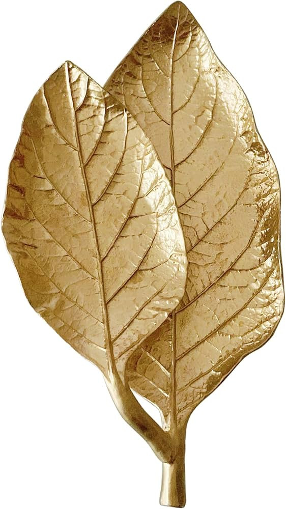 Pasiir Small Leaf Shaped Trinket Dish, Decorative Gold Jewelry Dish Tray, Ring Hodler Dish Jewelr... | Amazon (US)