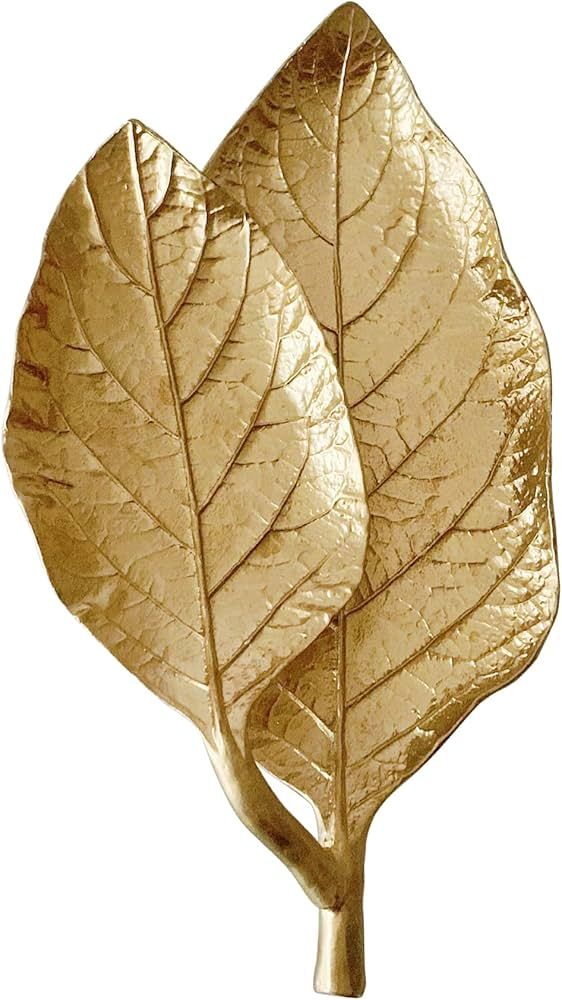 Pasiir Small Leaf Shaped Trinket Dish, Decorative Gold Jewelry Dish Tray, Ring Hodler Dish Jewelr... | Amazon (US)