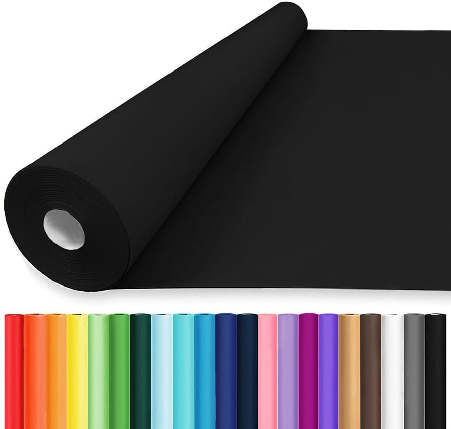 Vanhench 36" x 2400" (200') Black Wrapping Paper, Art Black Paper, Halloween Wrapping Paper, Blac... | Amazon (US)