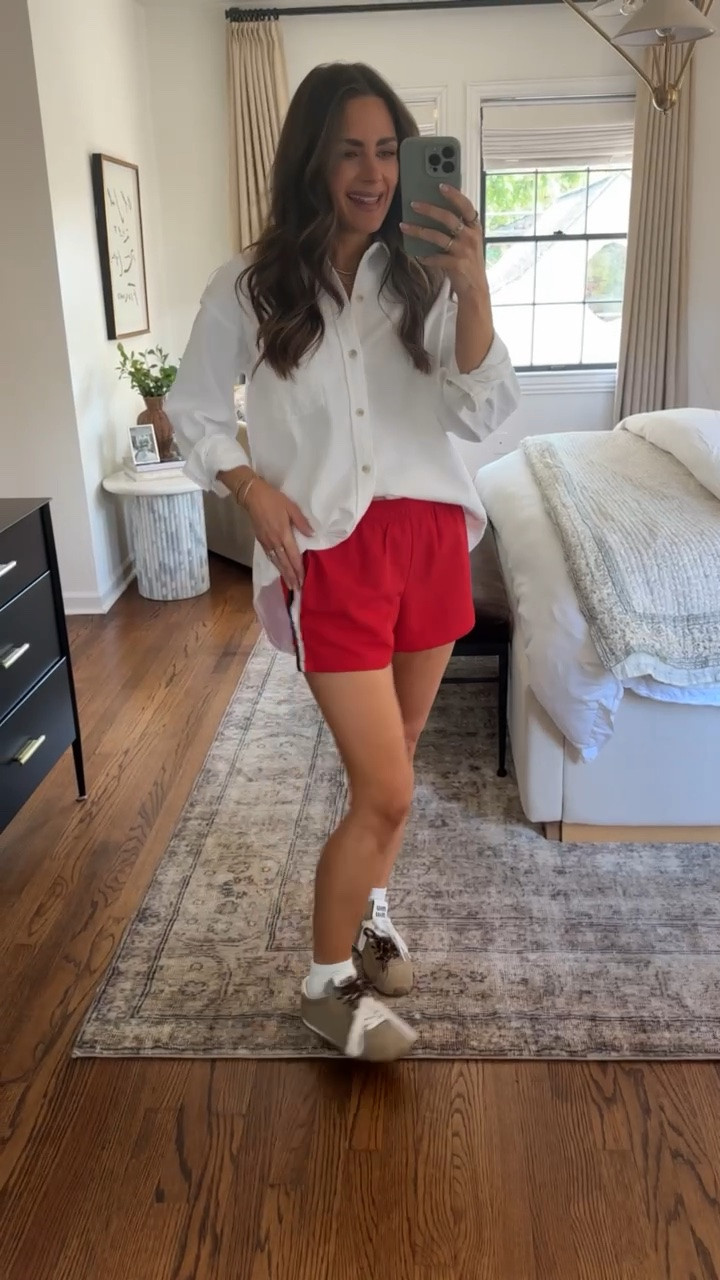 TRY ON HAUL ✨ my latest summer order from @Aritzia     
White Denim Button Down - XS
Red Shorts - S

#LTKootd #LTKgrwm