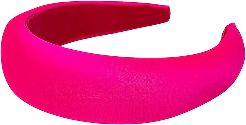 Bellefixe Wide Padded Headband for Women (Hot Pink) | Amazon (US)