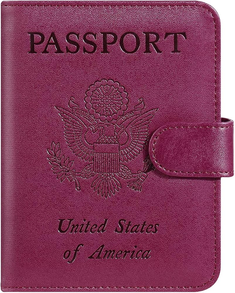 Passport Holder Cover Wallet RFID Blocking, Travel Essentials | Amazon (US)