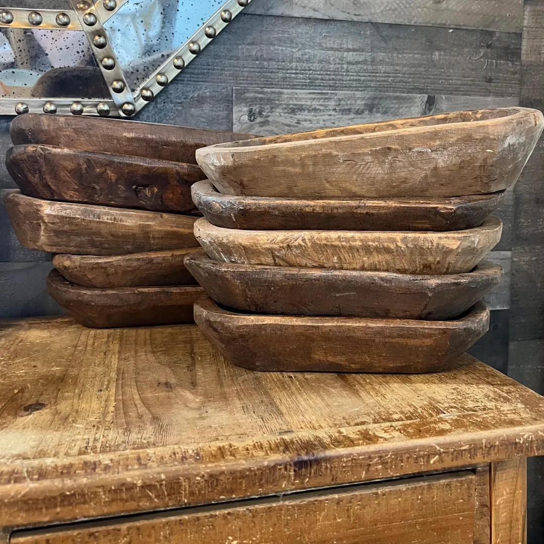 Rustic Hand Carved Wooden Dough Bowl | Etsy (Global)