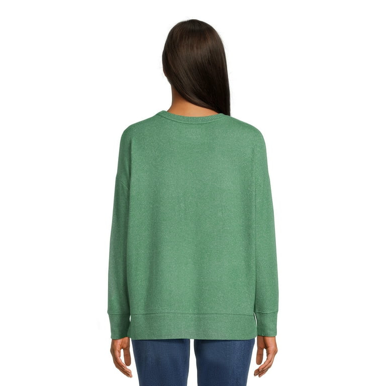 Time and Tru Women's Soft Hacci Knit Pullover, Sizes XS-XXXL | Walmart (US)