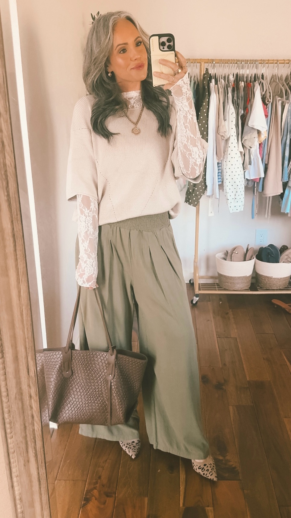Sized up to a medium in the sweater it is oversized, I wanted it more slouchy. Medium in the pants, could have done a small. #bohovibes #dinnerootd #outfitidea #momstyle 

#LTKootd #LTKmomlife #LTKOver40