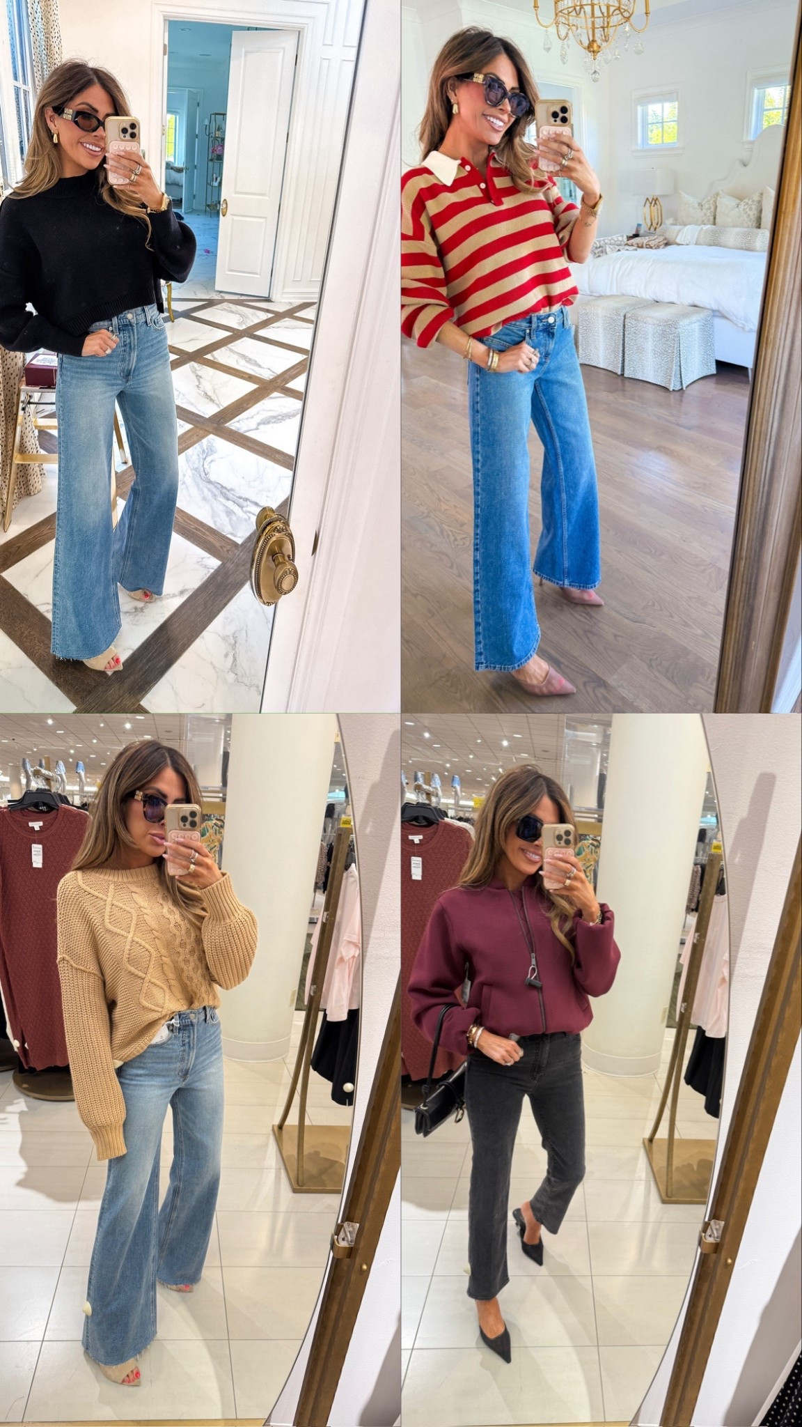 Still in stock NSALE items!! 
Wearing size small in black cropped sweater & size 26 in jeans! 
Wearing size small in the red and brown striped polo sweater and size 25 in these BP denim jeans! 
Wearing size small in the brown cable knit sweater and size 26 in the Pistola jeans! 
Wearing an XS in burgundy bomber jacket and size 25 in black Frame jeans!

Nordstrom sale, NSALE, Nordstrom finds, NSALE 2025, Nordstrom sale jeans, Nordstrom sale clothes, Sweaters, Jacket, Jeans, Tops, Emily Ann Gemma

#LTKStyleTip #LTKSaleAlert #LTKWorkwear
