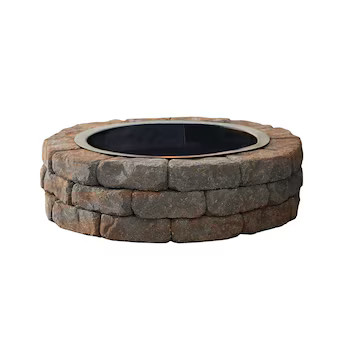 Oldcastle 43.5-in L x 43.5-in W x 12.5-in H Ashland Concrete Fire Pit Kit | Lowe's