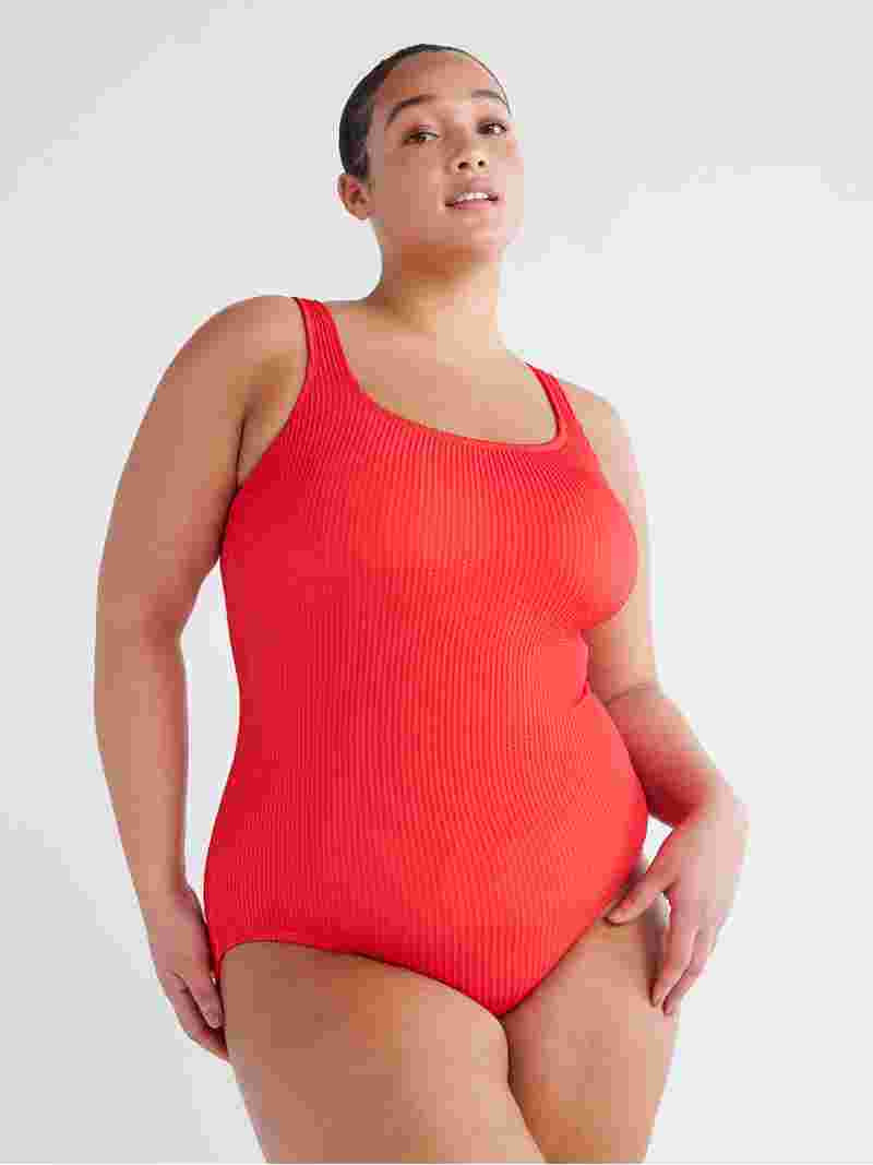 Time and Tru Women's and Women's Plus Crinkle One Piece Swimsuit, Sizes XS-3X | Walmart (US)