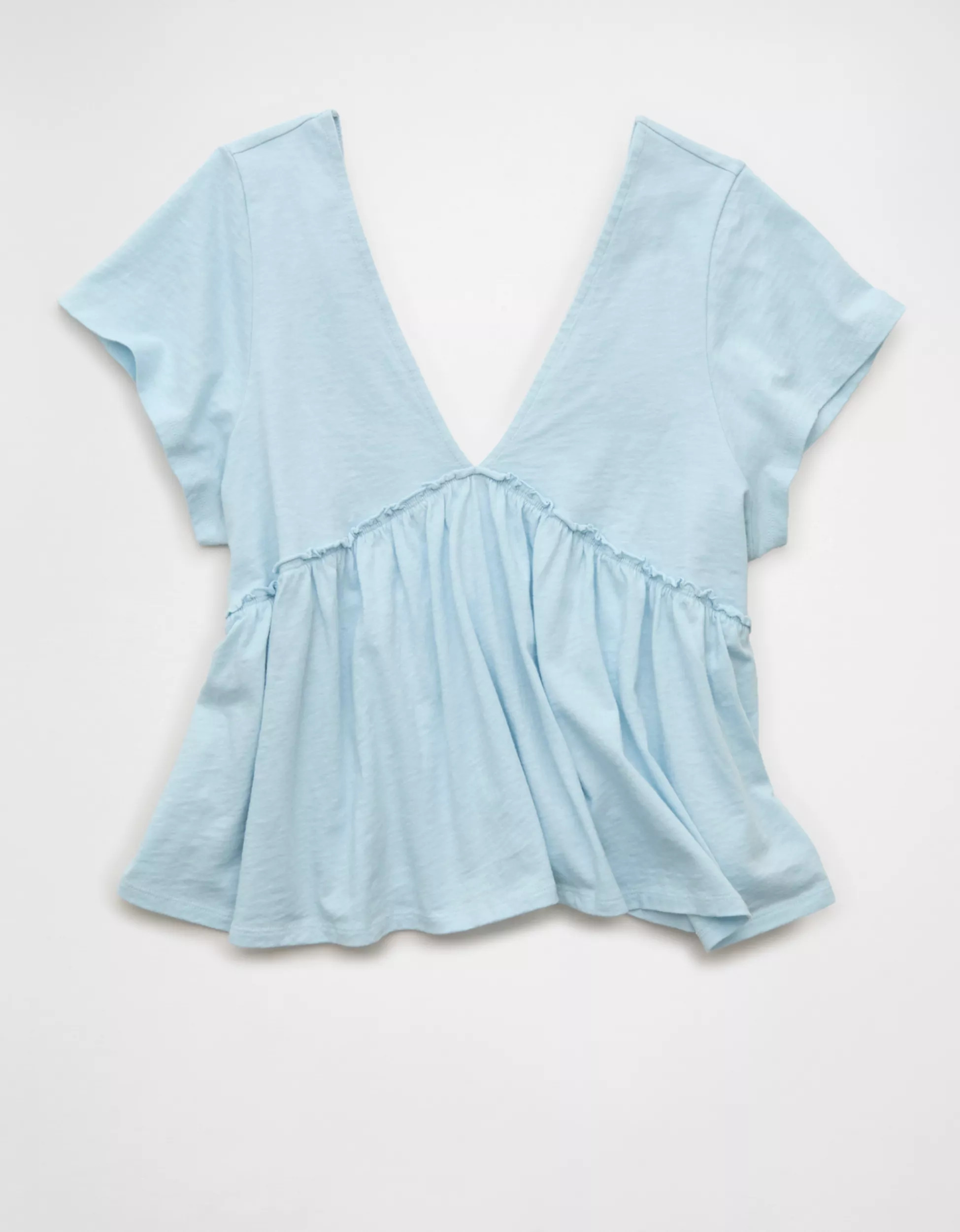 AE Sunchaser Knit Babydoll Swing T-Shirt | American Eagle Outfitters (US & CA)
