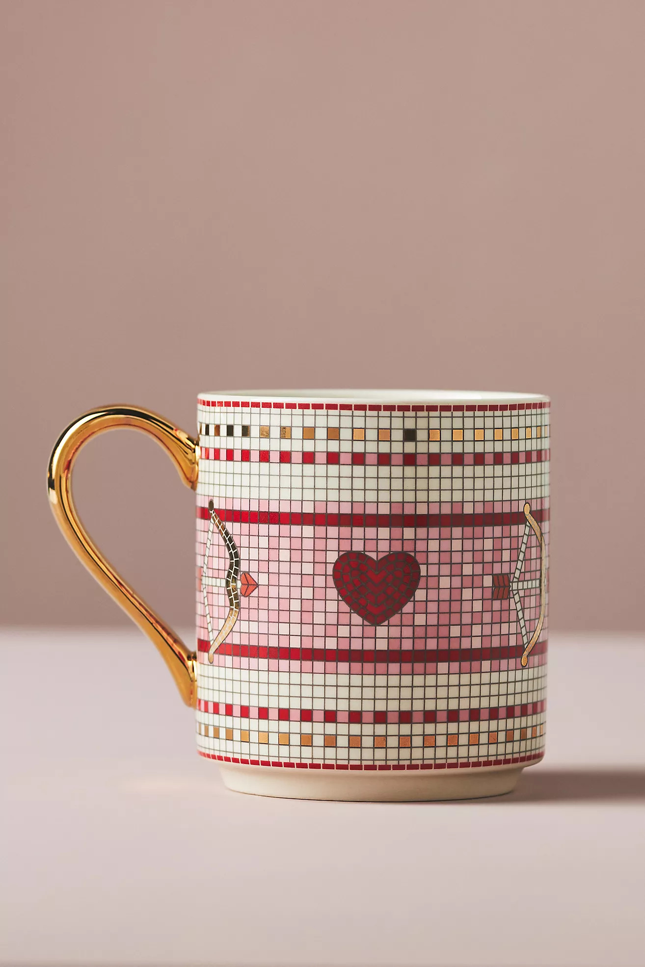 The Bistro Tile Stoneware Mug: Valentine's Edition | Anthropologie (US)