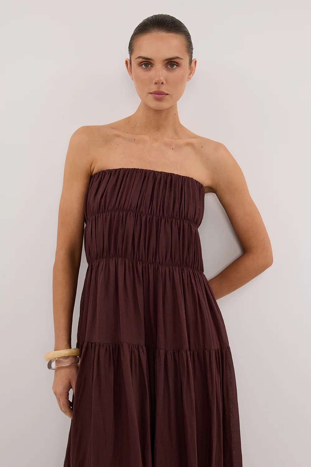 ARTIE WALNUT RAMIE MIDI DRESS | DISSH