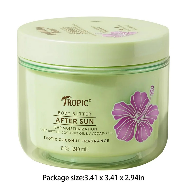 Hawaiian Tropic After Sun Lotion Moisturizer & Hydrating Body Butter with Coconut Oil, 12-Hour Mo... | Walmart (US)