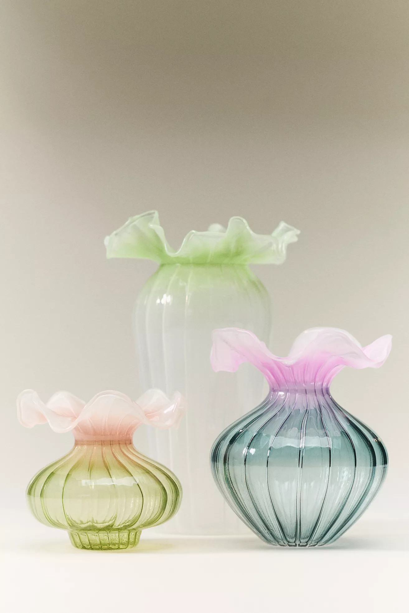 Lucy Ruffle Glass Vase | Anthropologie (US)