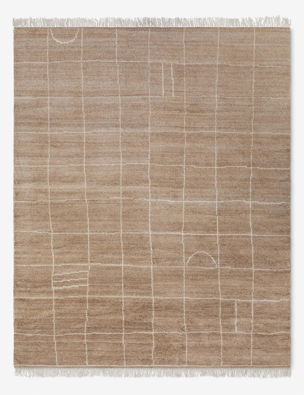 Irregular Grid Hand-Knotted Wool Rug | Lulu and Georgia 