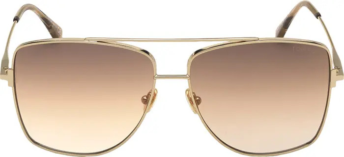 Reggie 61mm Gradient Aviator Sunglasses | Nordstrom