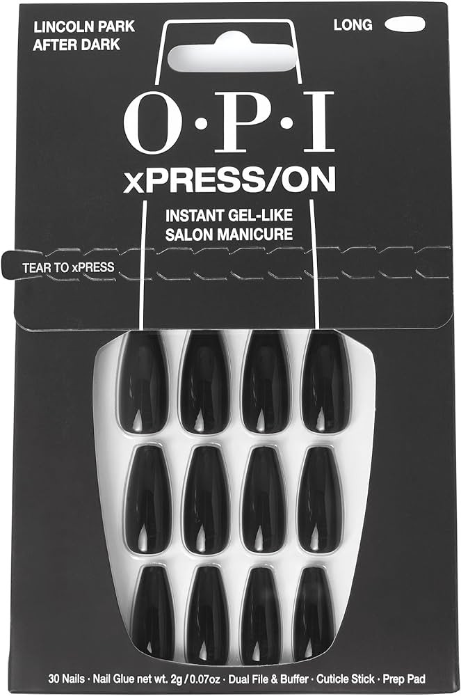 OPI xPRESS/ON Press on Nails | Long Coffin Nail Art Press On Nails | With Nail Glue | Long Lastin... | Amazon (US)