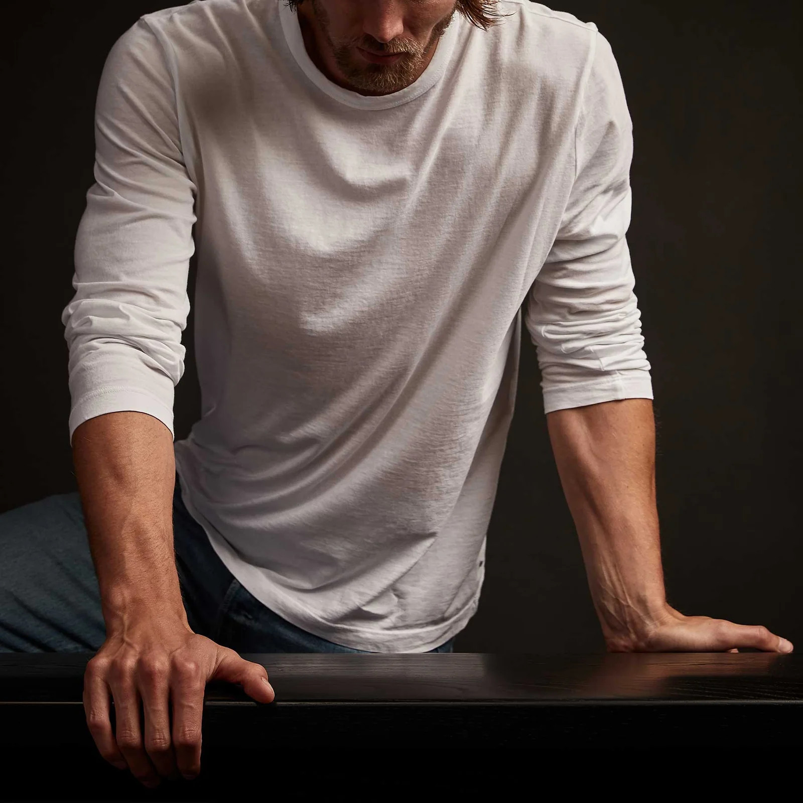 Long Sleeve Crew Neck - White | James Perse Los Angeles | James Perse (US)