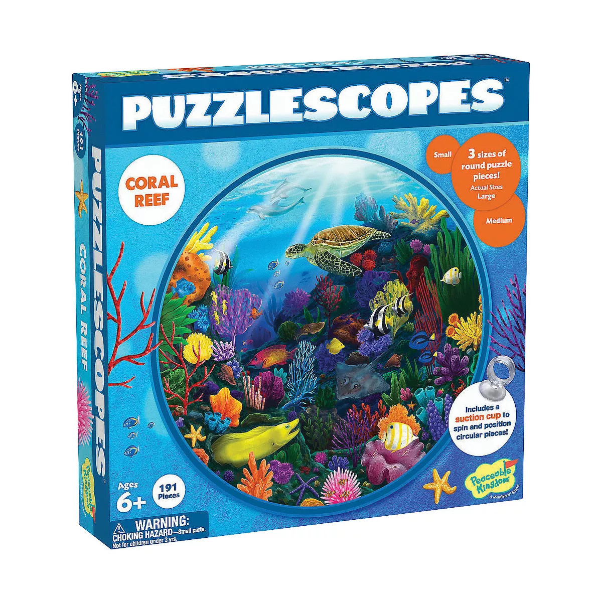 Peaceable Kingdom Puzzlescopes: Coral Reef – 191 Pc. Puzzle for Kids Ages 6+ Includes Suction C... | Target