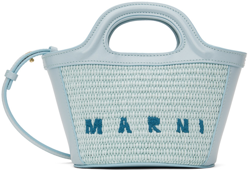 Marni Blue Micro Tropicalia Tote | SSENSE