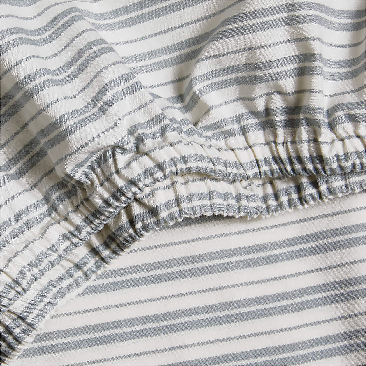 Frenchie Cloudy Blue 100% Organic Cotton Baby Crib Fitted Sheet by Leanne Ford + Reviews | Crate ... | Crate & Barrel