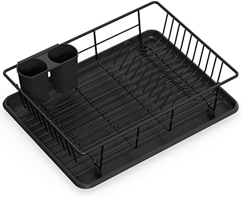 GSlife Dish Drying Rack, Small Dish Rack with Tray Compact Dish Drainer for Kitchen Counter Cabin... | Amazon (US)