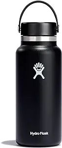 Hydro Flask Stainless Steel Wide Mouth Water Bottle with Flex Cap and Double-Wall Vacuum Insulati... | Amazon (US)