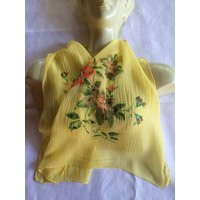 Sheer Yellow Scarf, Flower Sequin Summer Casual Scarf | Etsy (US)