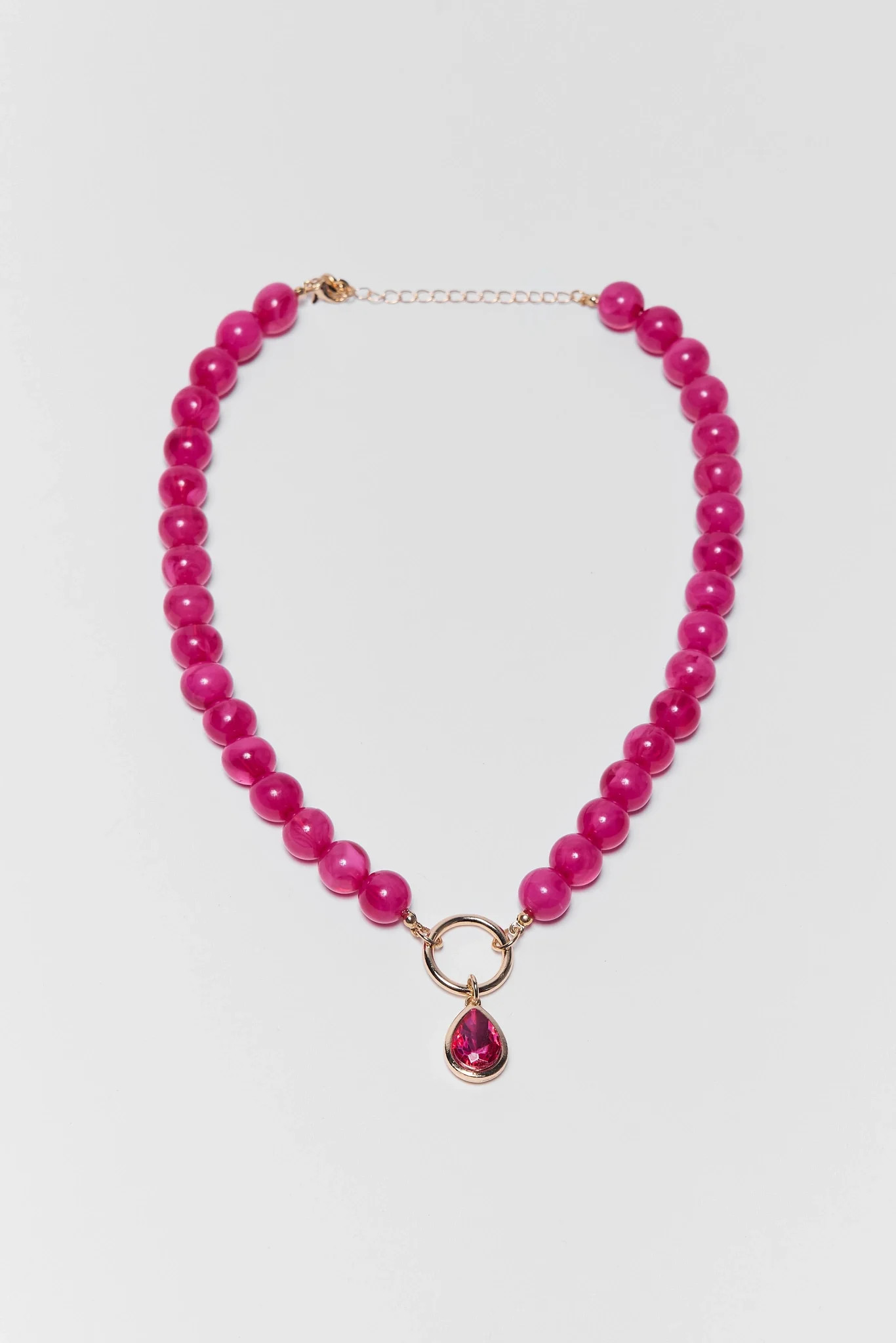 Pink Rhinestone Drop Necklace | Avara
