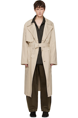 Beige Trench Coat | SSENSE