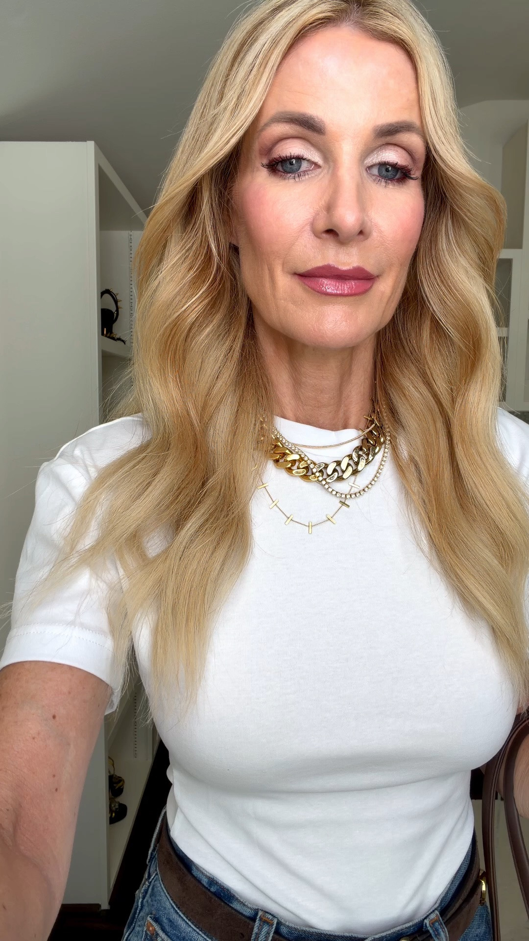 The perfect white T-shirt does exist! The cinched waist creates such a flattering shape and instantly elevates this classic jeans-and-tee outfit. I’m wearing an XS in this $54 tee and a 24 in the jeans. #WhiteTee #DenimStyle #FashionOver40 

#LTKSeasonal#LTKOver40 

 

#LTKgrwm