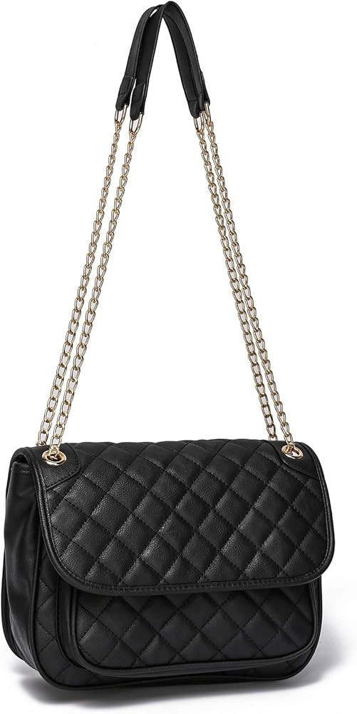 Small Crossbody Bags for Women Stylish Quilted Flap Bag with Chain Strap | Amazon (US)