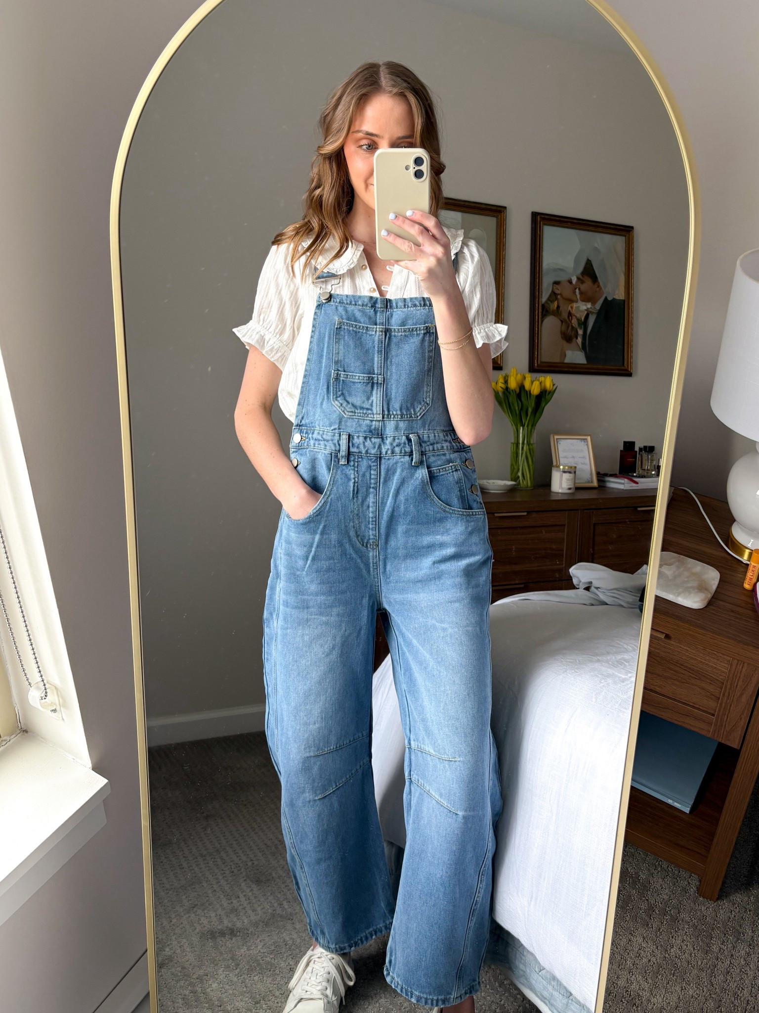 Overalls with a blouse!!