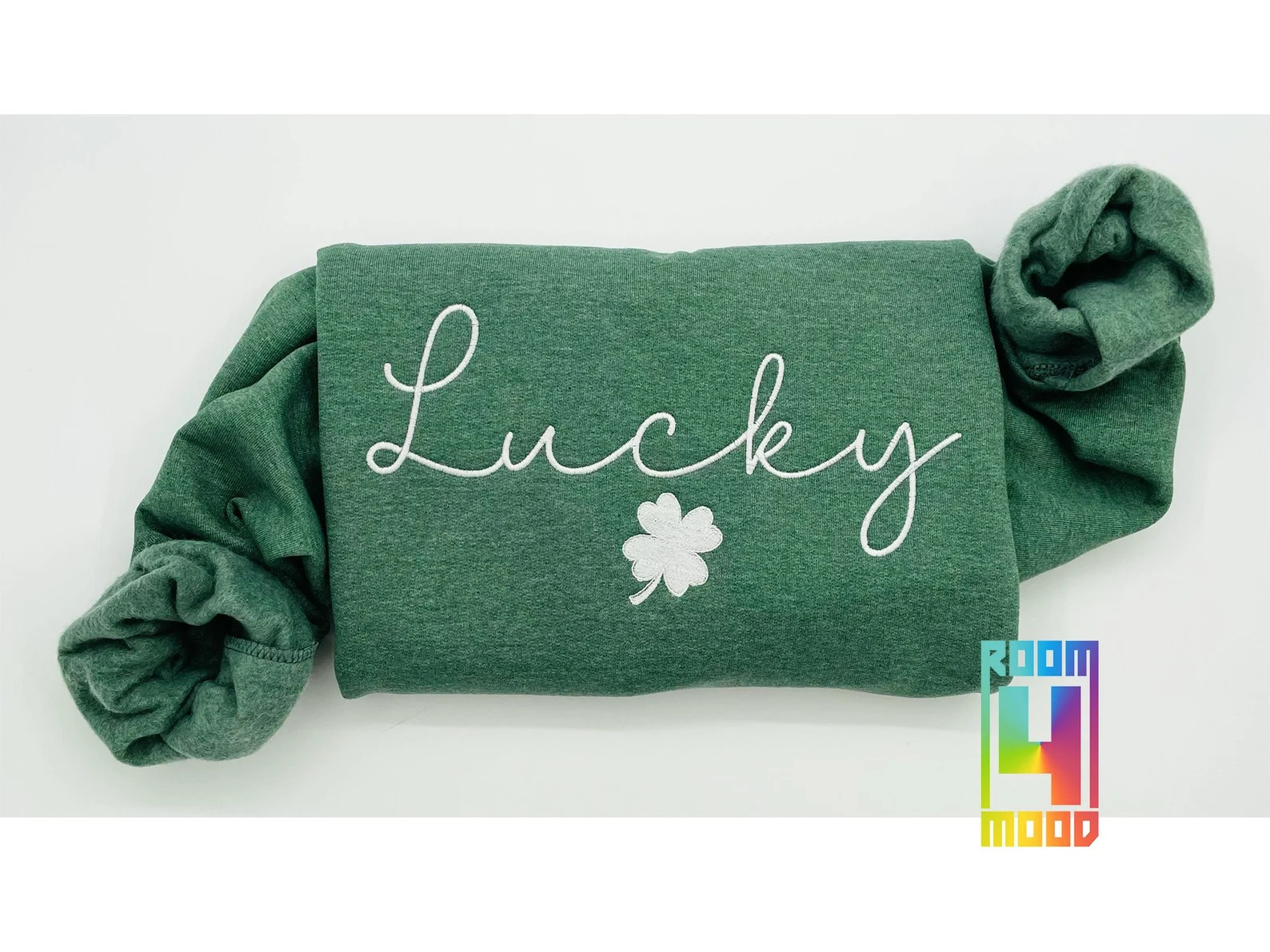 Lucky Embroidered Sweatshirt, Clover Embroidery, St Patricks Day Sweatshirt, Saint Patrick's Pull... | Etsy (US)