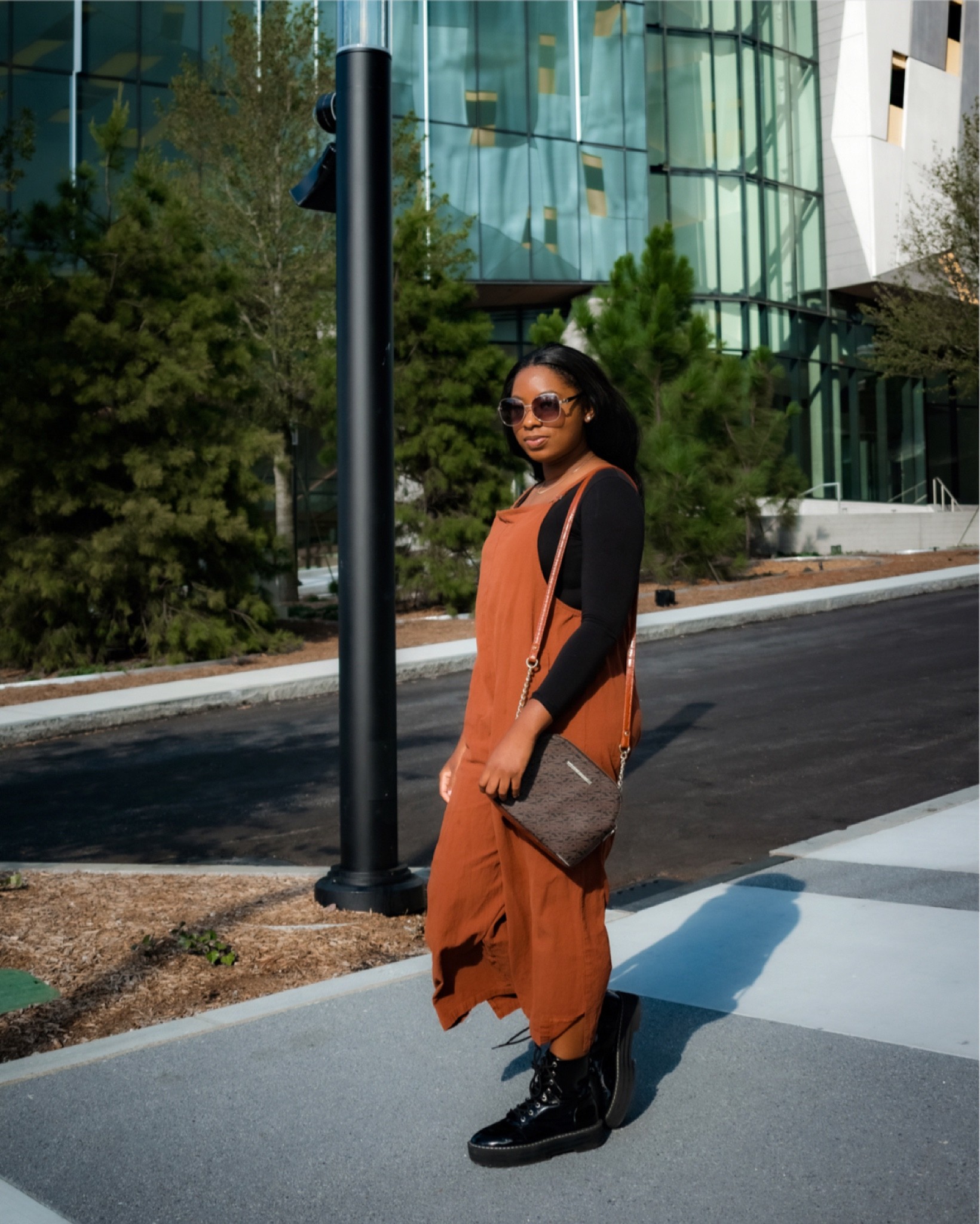 fall outfit, amazon overalls, orange outfit, woman fall outfit, Dr. Martens, Steve Madden purse, fall outfit inspo, woman’s fall outfit inspo, 

#LTKshoecrush #LTKunder100 #LTKSeasonal