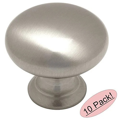 Cosmas 4950SN Satin Nickel Cabinet Hardware Round Mushroom Knob - 1-1/4" Diameter - 10 Pack | Walmart (US)