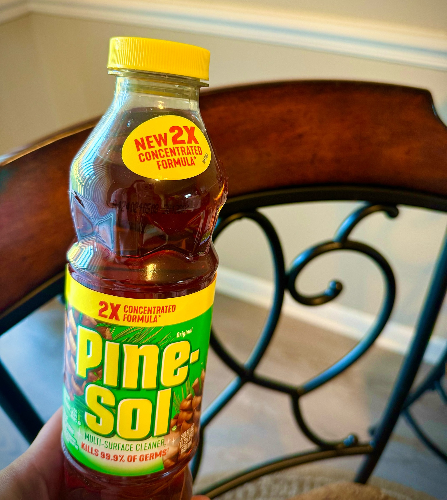 2X CONCENTRATED FORMULA*: Pine-Sol® Multi-Surface Cleaner, Original, has an improved 2X concentrated formula* that lasts 2X longer** and disinfects full strength or diluted
KILLS 99.9% OF GERMS***: Fight germs with Pine-Sol® Multi-Surface Cleaner2, Original, that disinfects both full strength and diluted when used as directed on hard non porous surfaces
ONE BOTTLE DOES IT ALL: Use Pine-Sol to clean countertops, sinks, garbage disposals, floors, sealed wood surfaces, furniture, walls, doorknobs, showers, tubs, toilets, exterior surfaces and more
5X CLEANING ACTION: Pine-Sol® Multi-Surface Cleaner2, Original, works hard so you don’t have to; it deodorizes, cuts through grease, removes grime, tackles tough dirt and removes 99% of allergens****

* Vs. Original Pine-Sol® Multi-Surface Cleaner. **When diluted vs. Original Pine-Sol Multi-Surface Cleaner. ***Salmonella enterica, Staphylococcus aureus, Influenza A virus and SARS-CoV-2 (Cause of COVID-19) when used as directed, on hard non porous surfaces. ****Non living dust mite matter and pet dander.


#LTKfamily #LTKhome