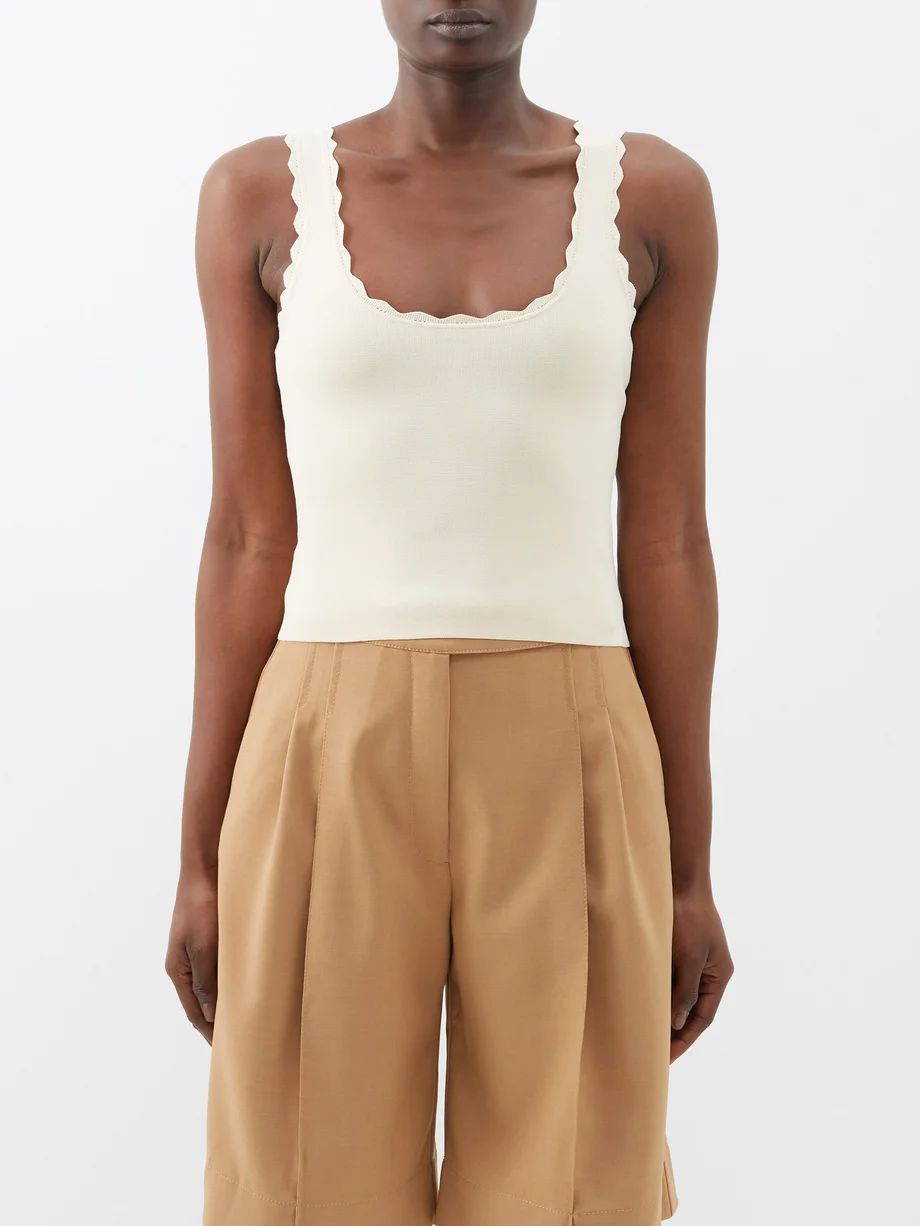 Romee scallop-edge knitted tank top | CLEA | Matches (US)
