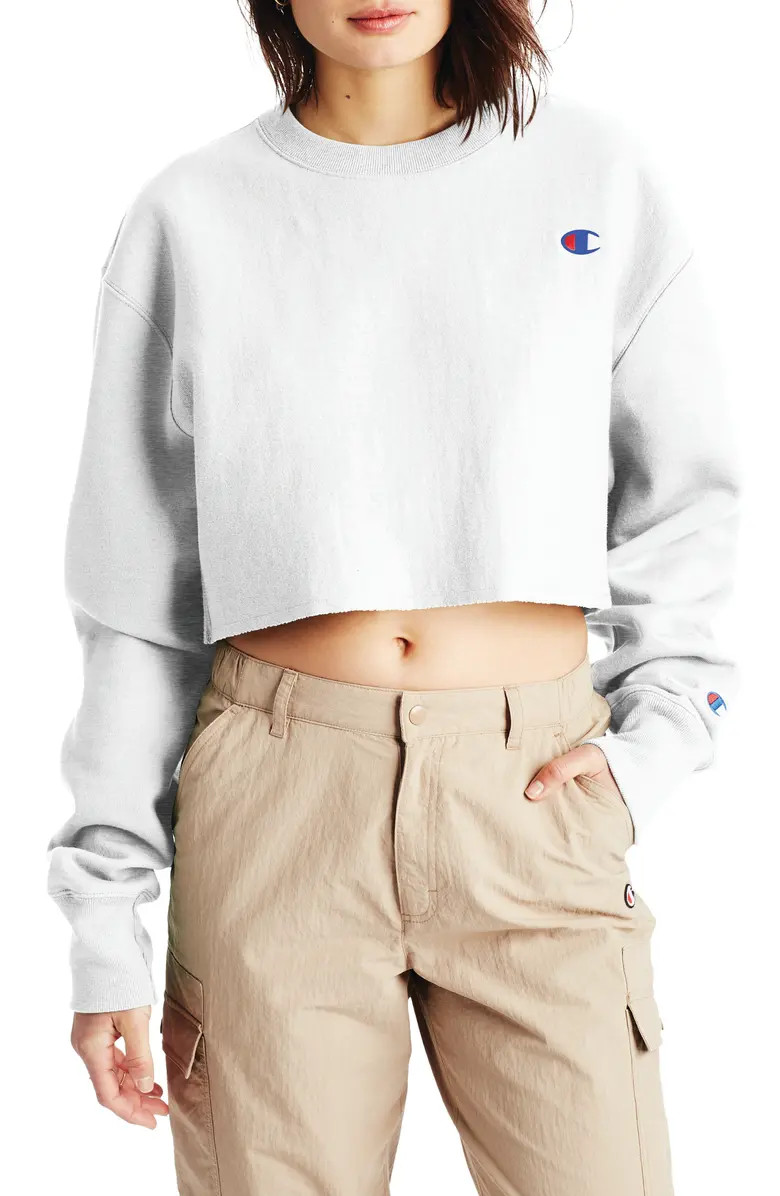Reverse Weave® Crop Sweatshirt | Nordstrom