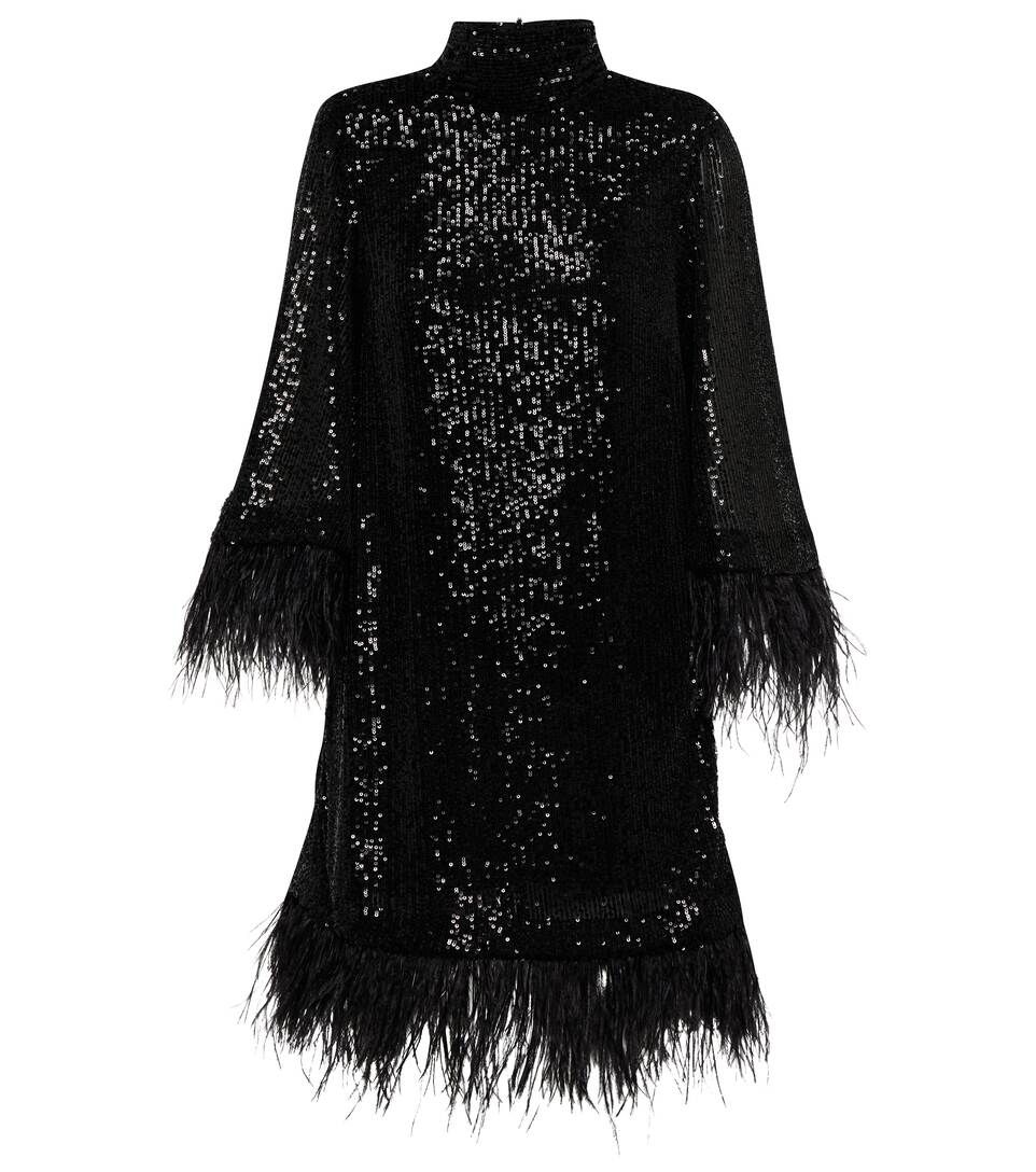 Naomi sequinned feather minidress | Mytheresa (INTL)