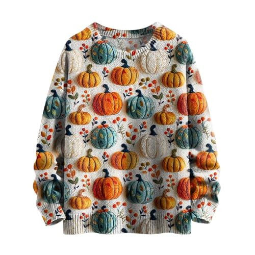 Generic Halloween Sweatshirt Women Crewneck Cute Spooky Season Sweatshirts Pumpkin Fall Cable Knit Ghost Graphic Soft Sweater Long Sleeve Pullover Top Orange 5XL | Amazon (US)