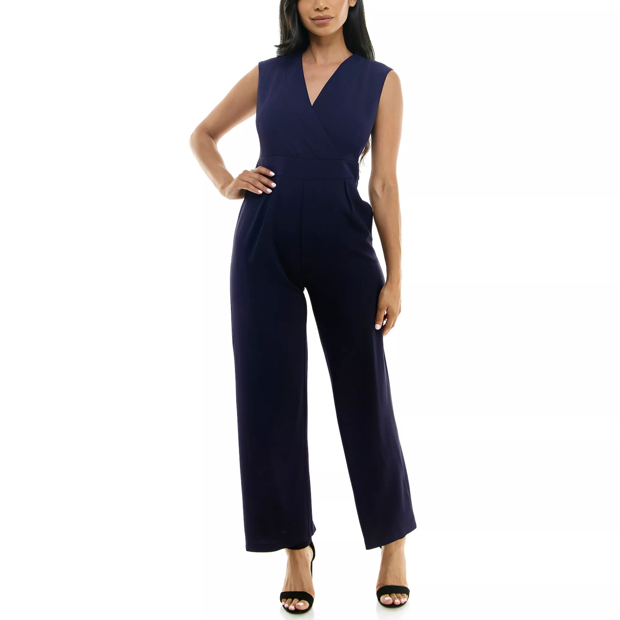 Women's Nina Leonard Surplice Jumpsuit | Kohl's