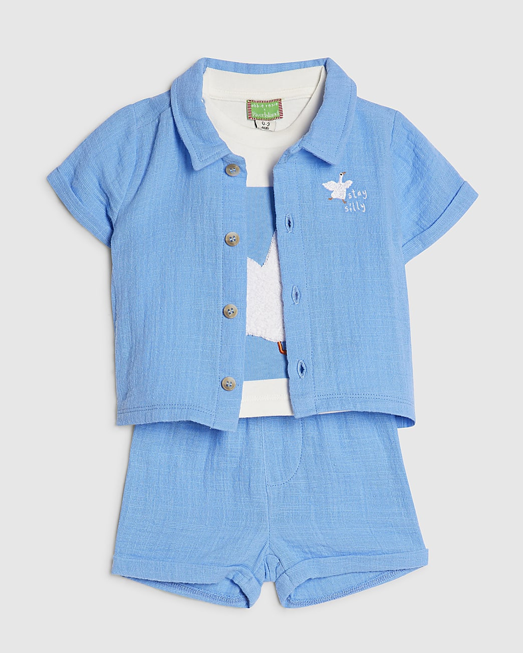 Baby Boys Blue Goose T-Shirt Set | River Island UK & IE
