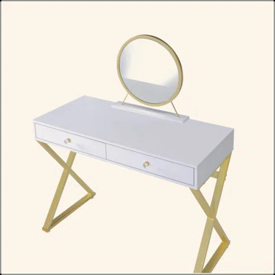 Vanity Desk W/Mirror & Jewelry Tray | Wayfair North America