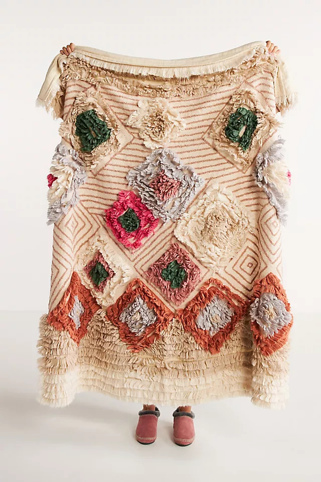 Textured Monika Throw Blanket | Anthropologie (US)