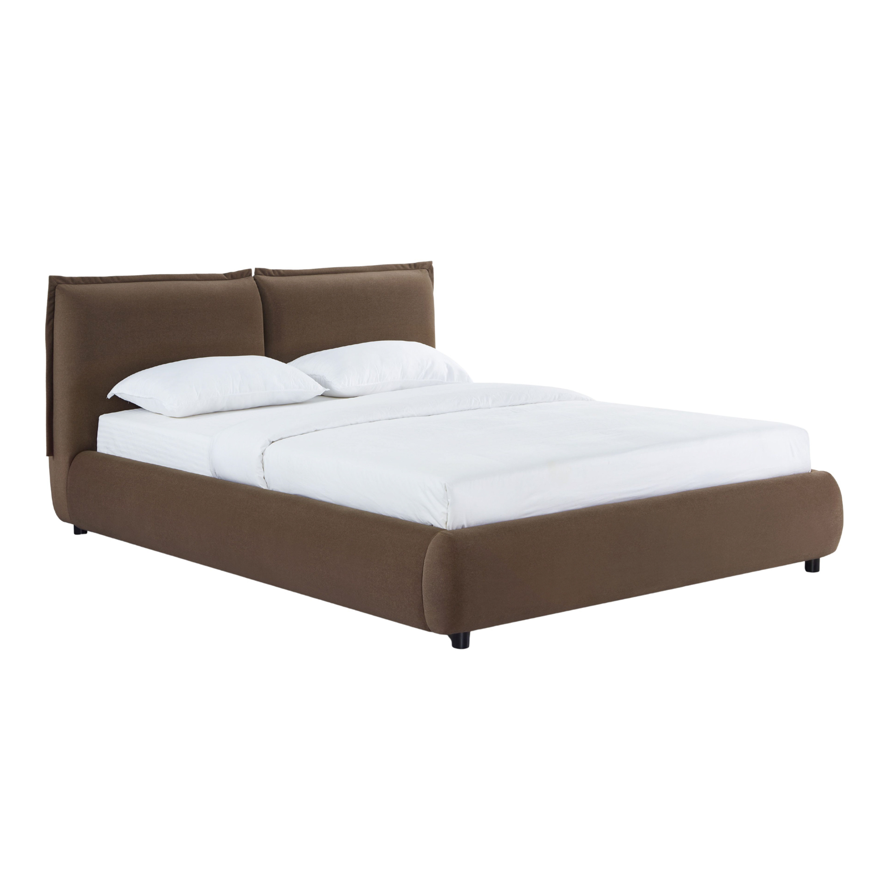 Irene Faux Mohair Upholstered Platform Bed | World Market