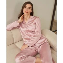 22 Momme Full Length Silk Women Pajamas Set | LilySilk